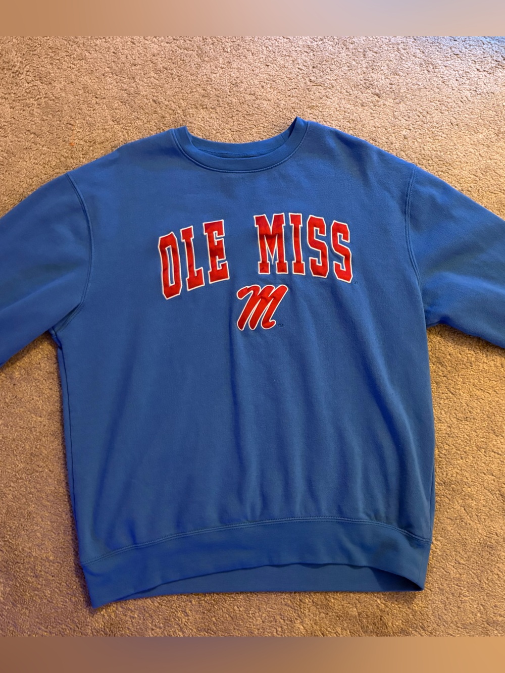 Ole Miss Graphic Blue Crewneck Sweatshirt